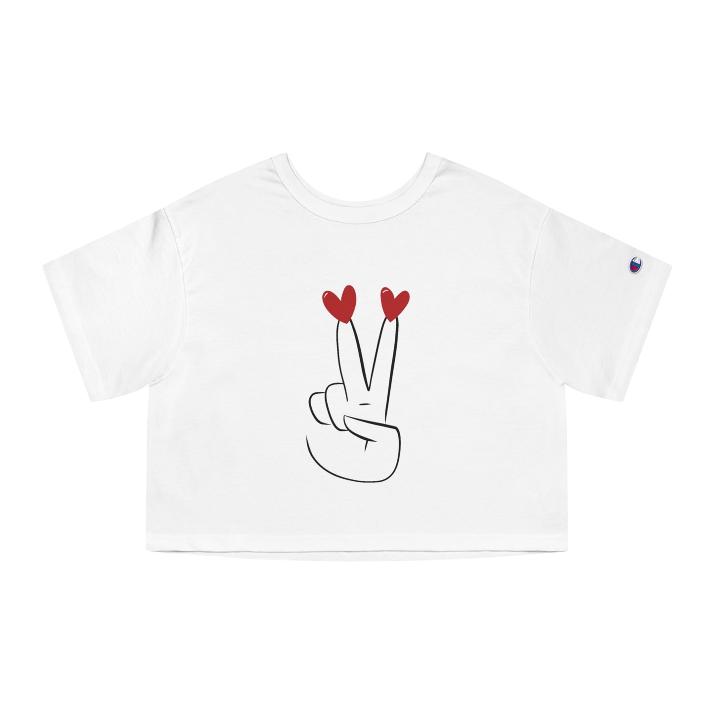 Women’s Cool Peace Sign Graphic Cropped Tee