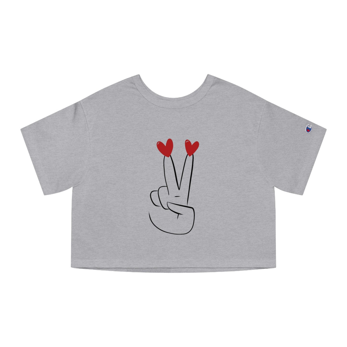 Women’s Cool Peace Sign Graphic Cropped Tee