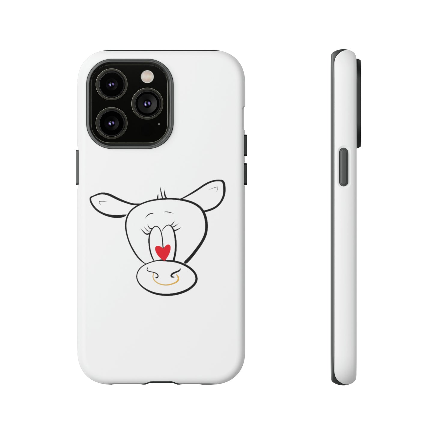 Quirky Cow Doodle Graphic Phone Case