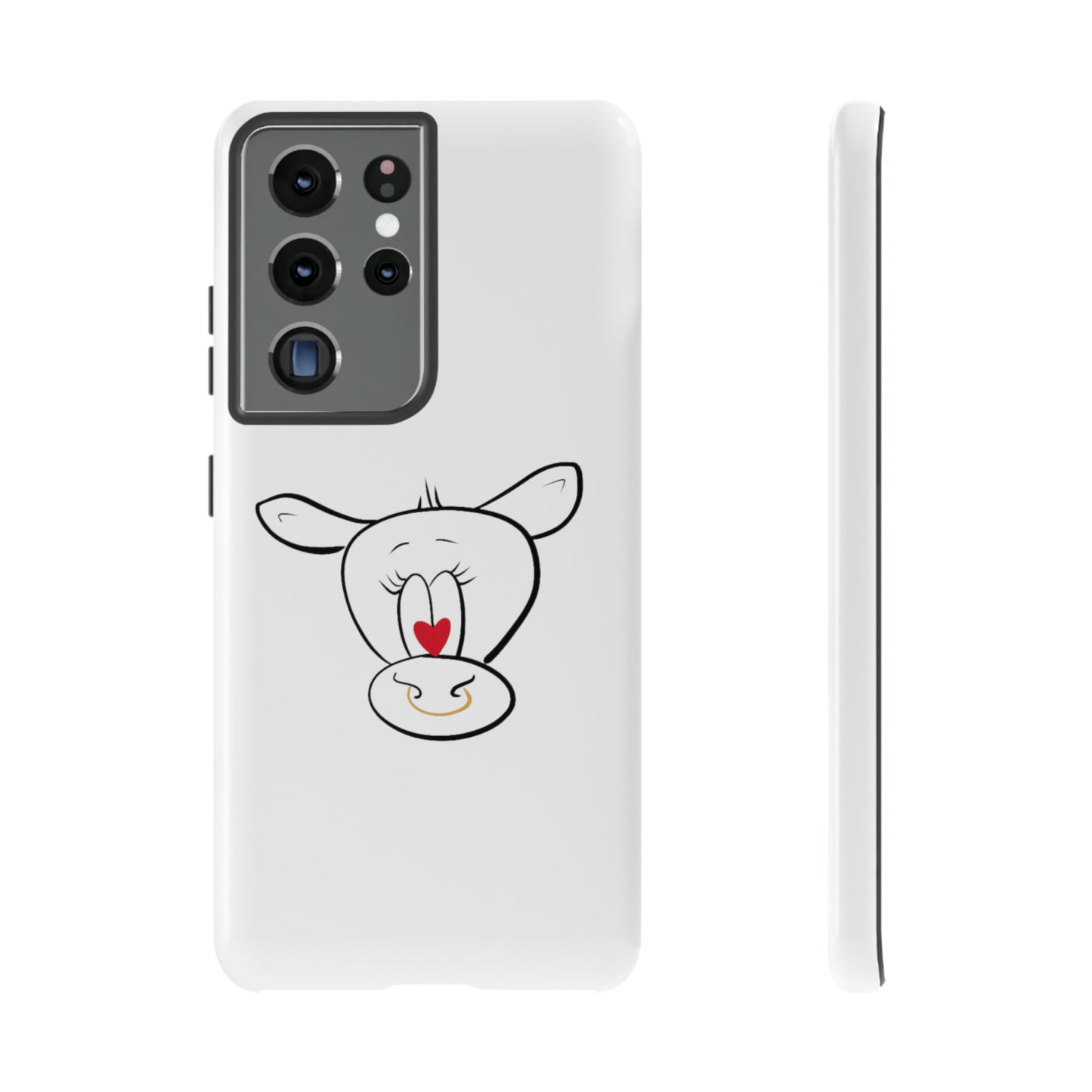 Quirky Cow Doodle Graphic Phone Case