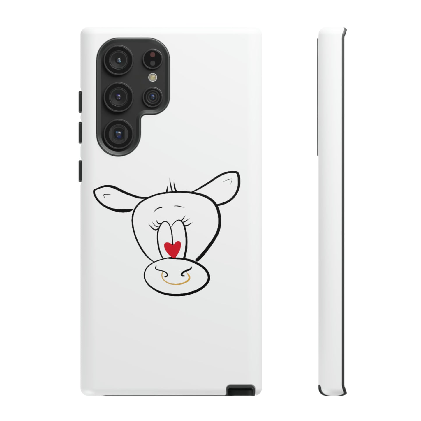 Quirky Cow Doodle Graphic Phone Case