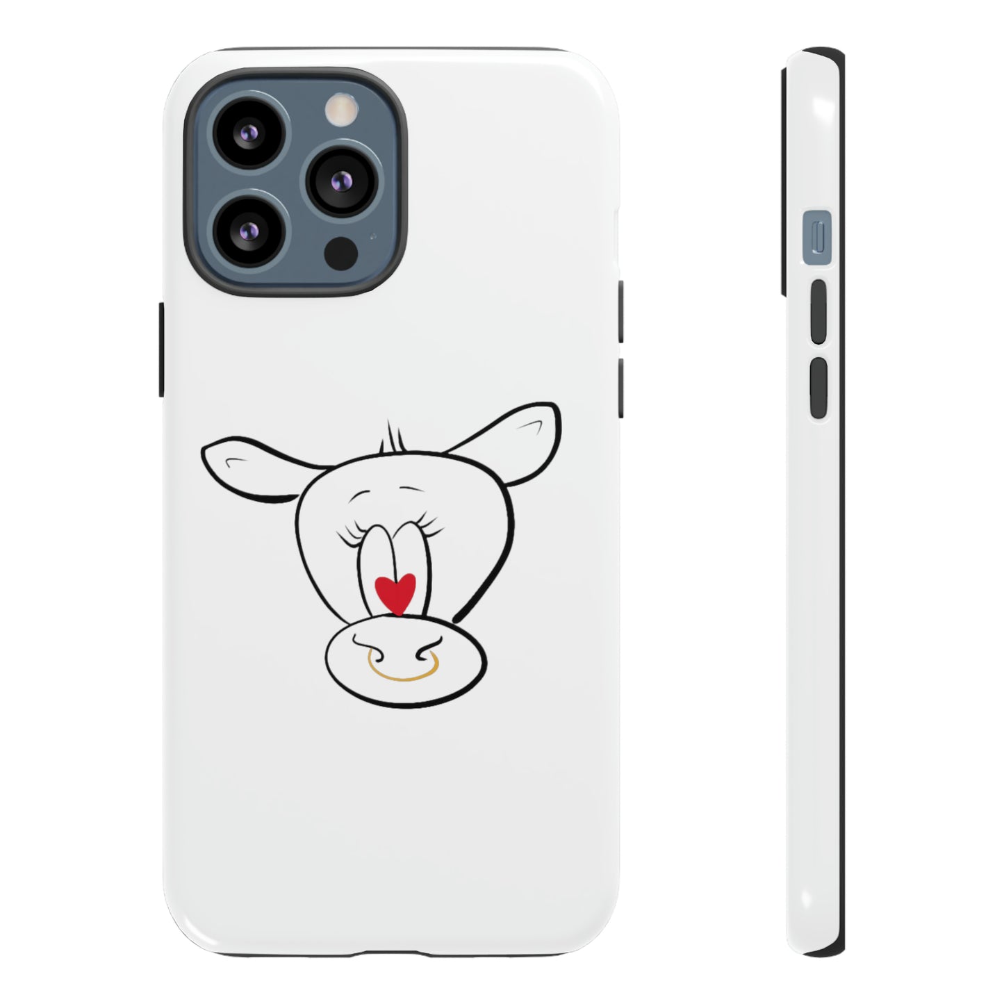 Quirky Cow Doodle Graphic Phone Case