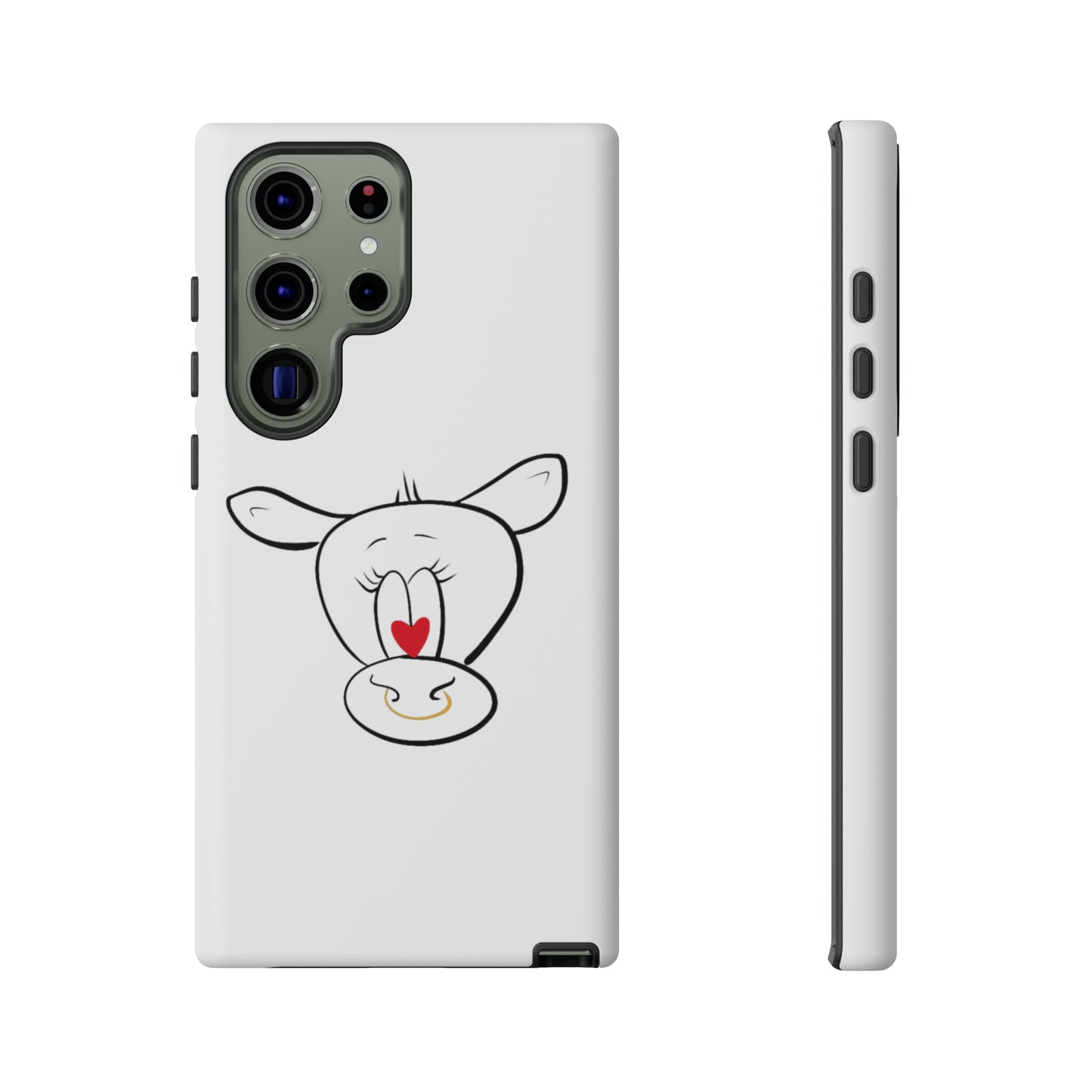 Quirky Cow Doodle Graphic Phone Case