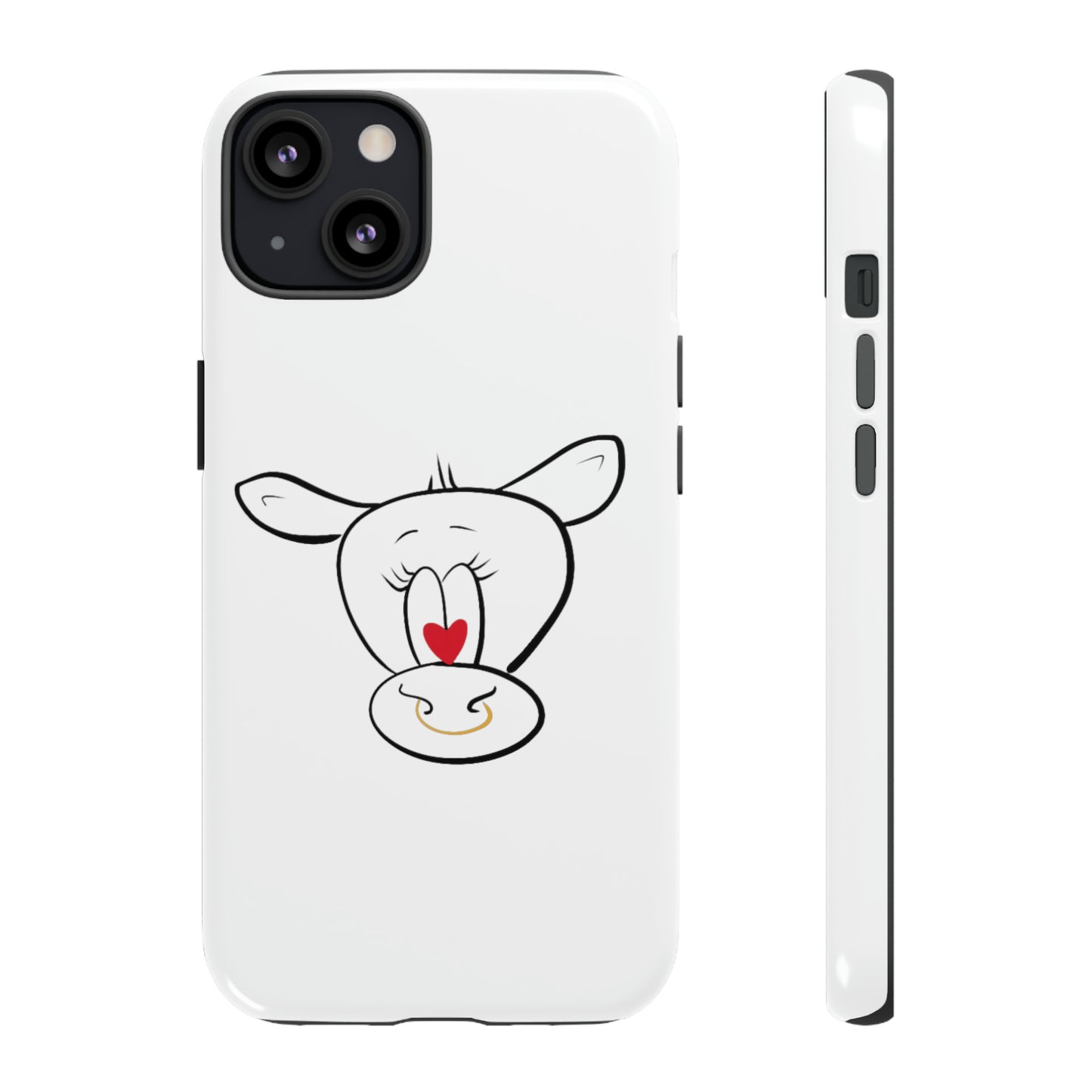 Quirky Cow Doodle Graphic Phone Case