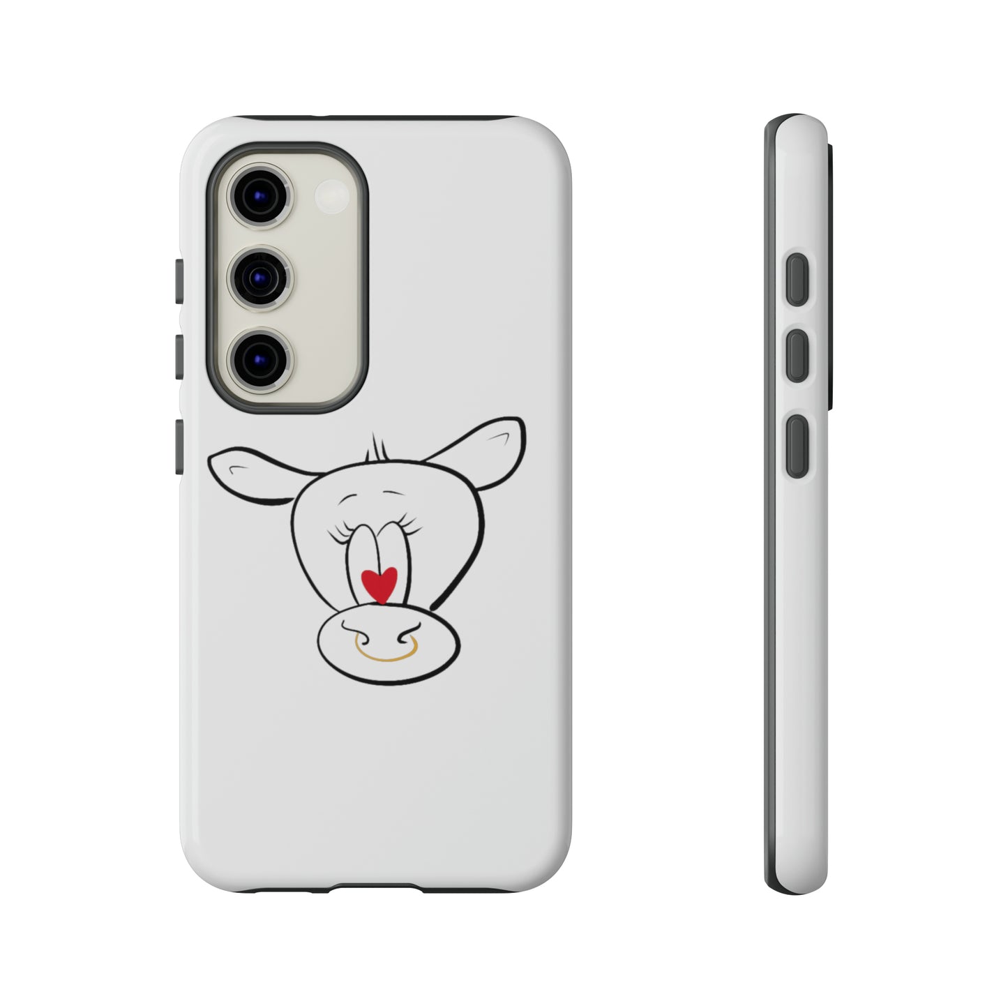 Quirky Cow Doodle Graphic Phone Case