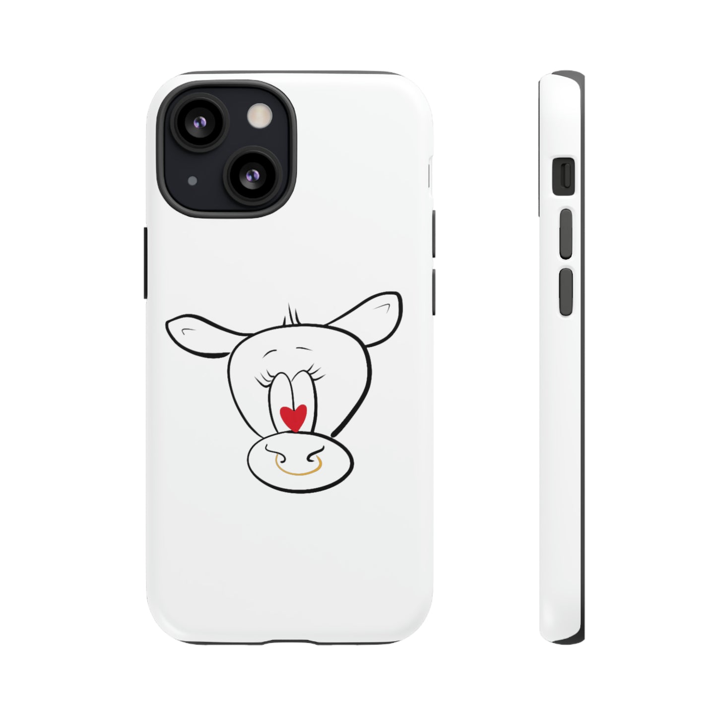 Quirky Cow Doodle Graphic Phone Case