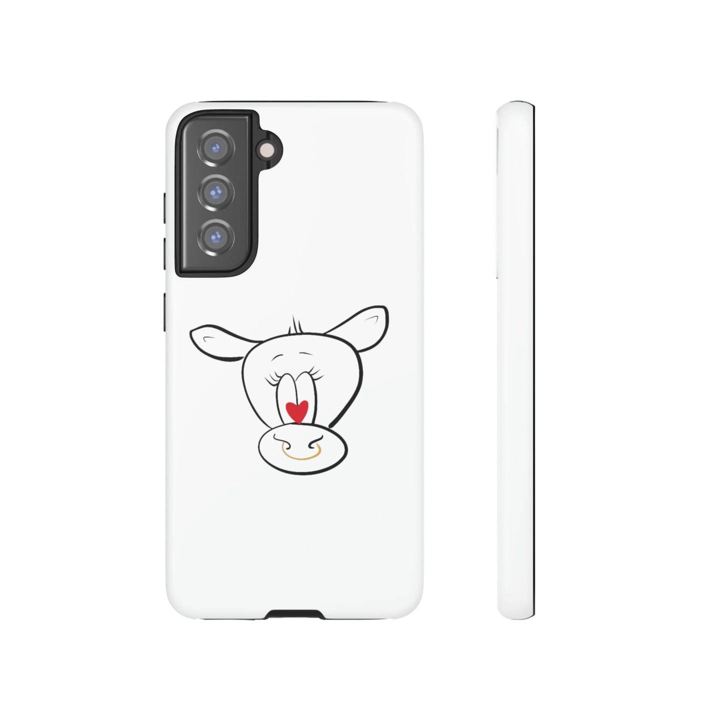 Quirky Cow Doodle Graphic Phone Case