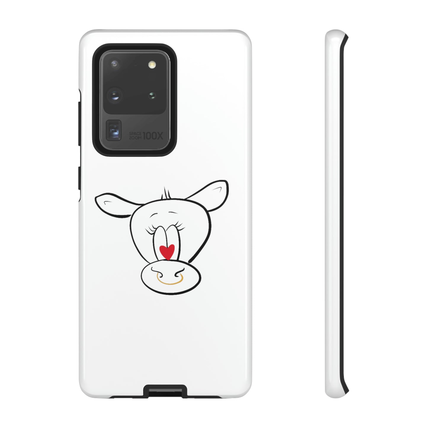 Quirky Cow Doodle Graphic Phone Case