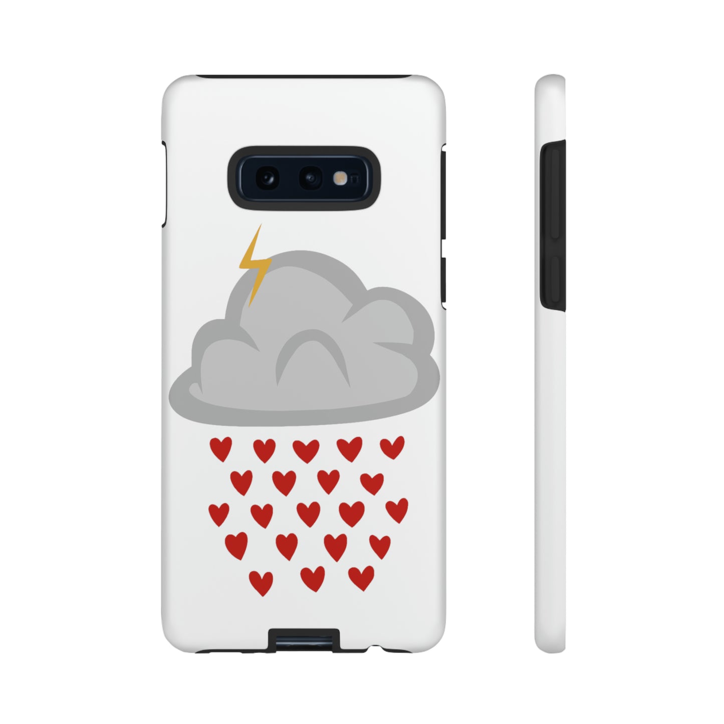 Hearts Rain Cloud Doodle Graphic Phone Case