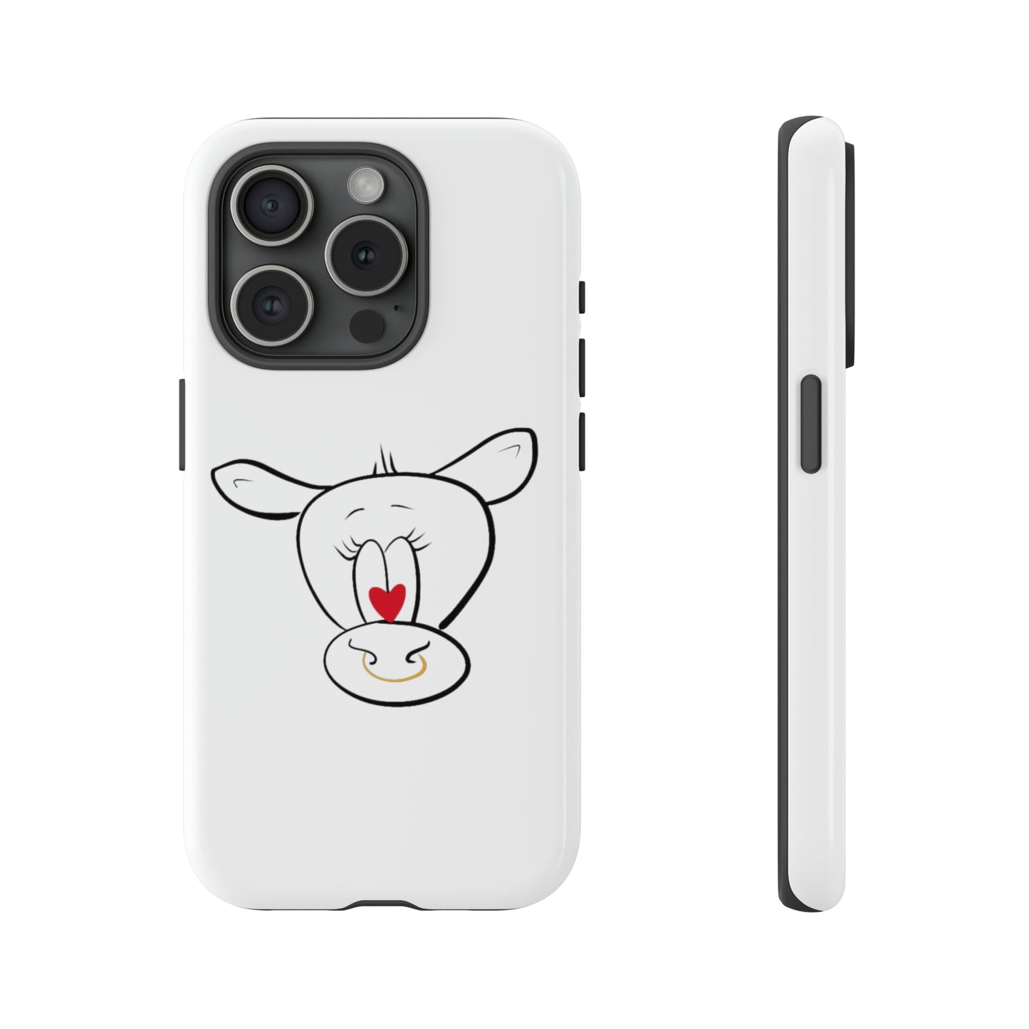 Quirky Cow Doodle Graphic Phone Case