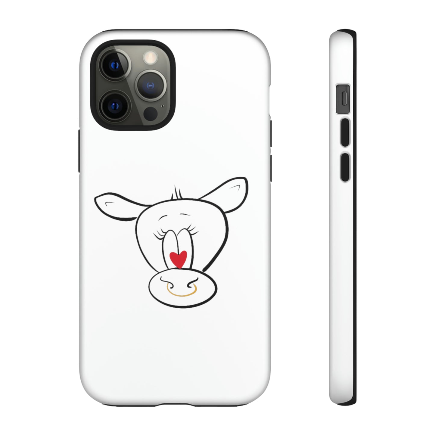 Quirky Cow Doodle Graphic Phone Case