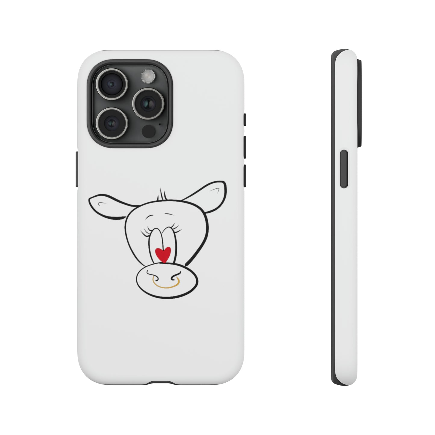 Quirky Cow Doodle Graphic Phone Case