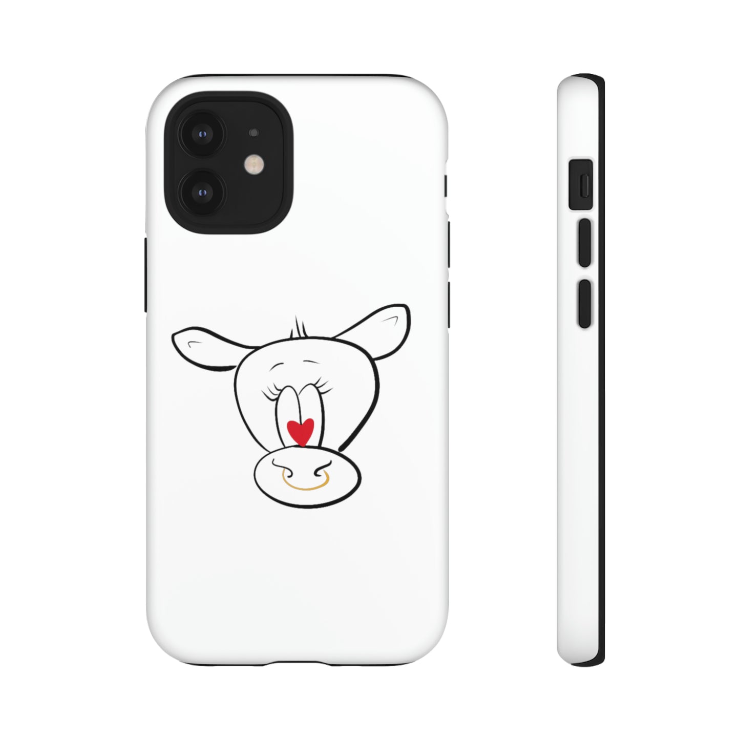 Quirky Cow Doodle Graphic Phone Case