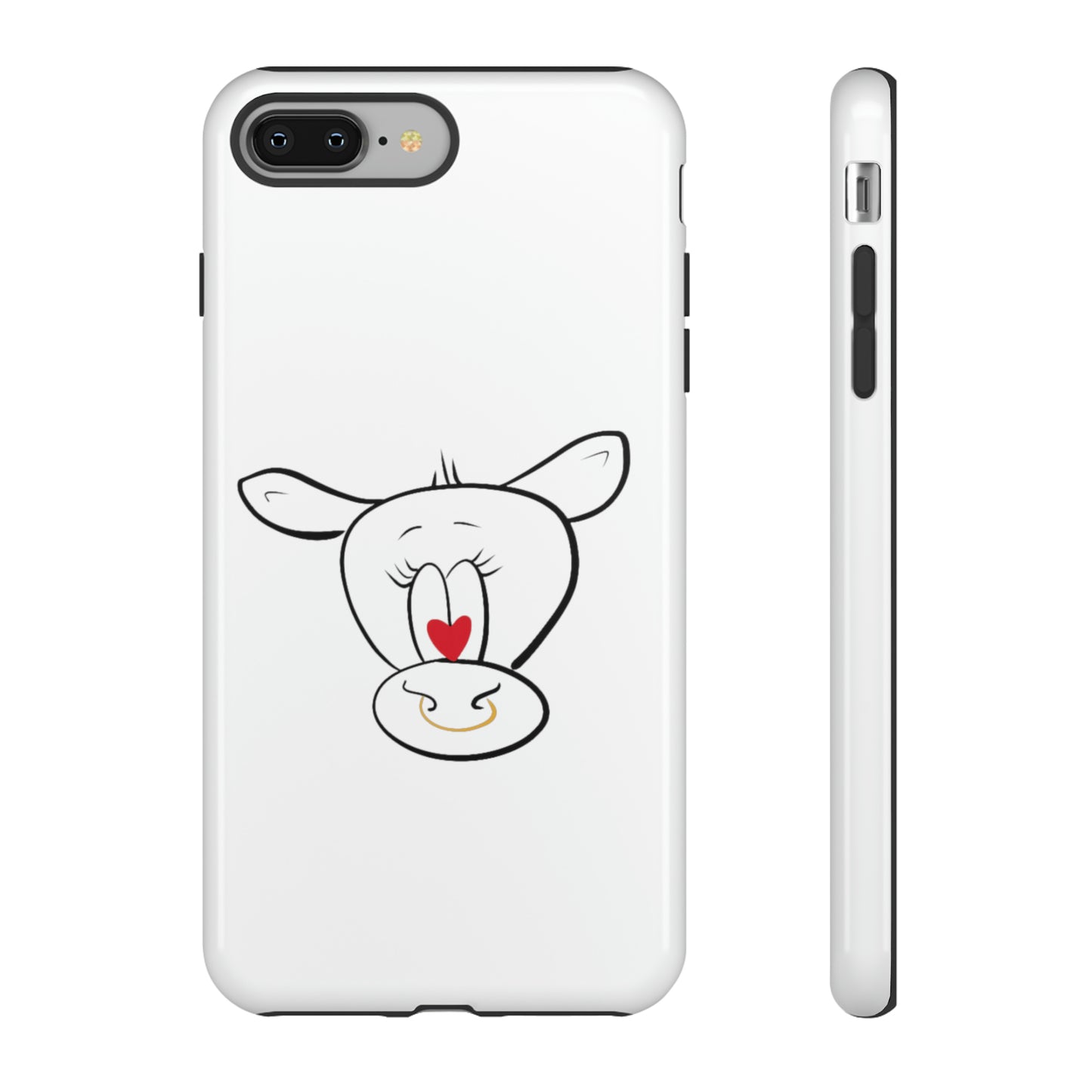 Quirky Cow Doodle Graphic Phone Case