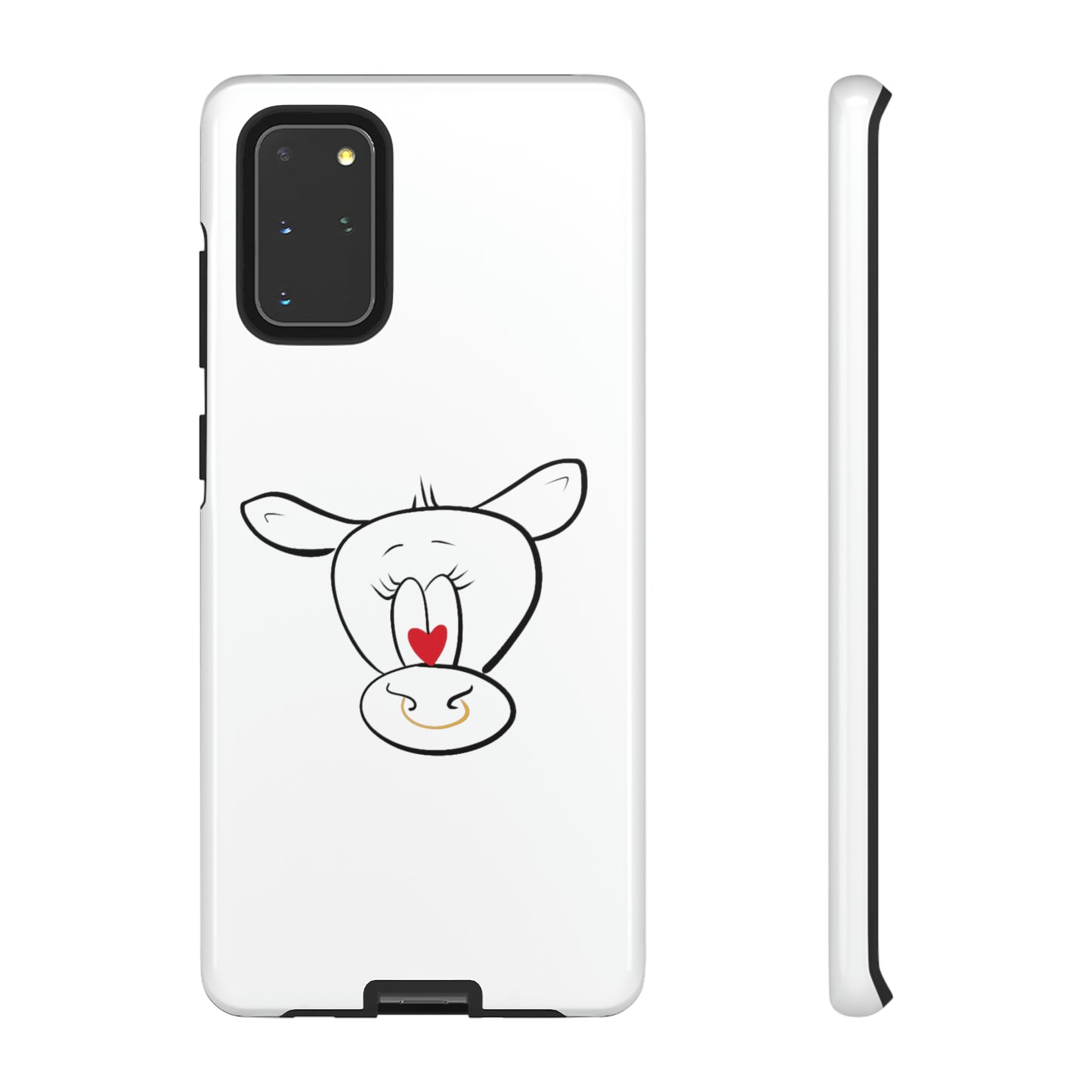 Quirky Cow Doodle Graphic Phone Case