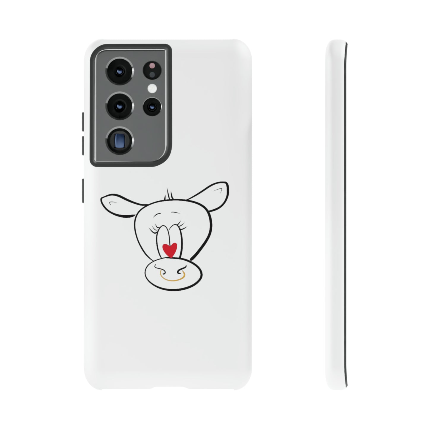 Quirky Cow Doodle Graphic Phone Case