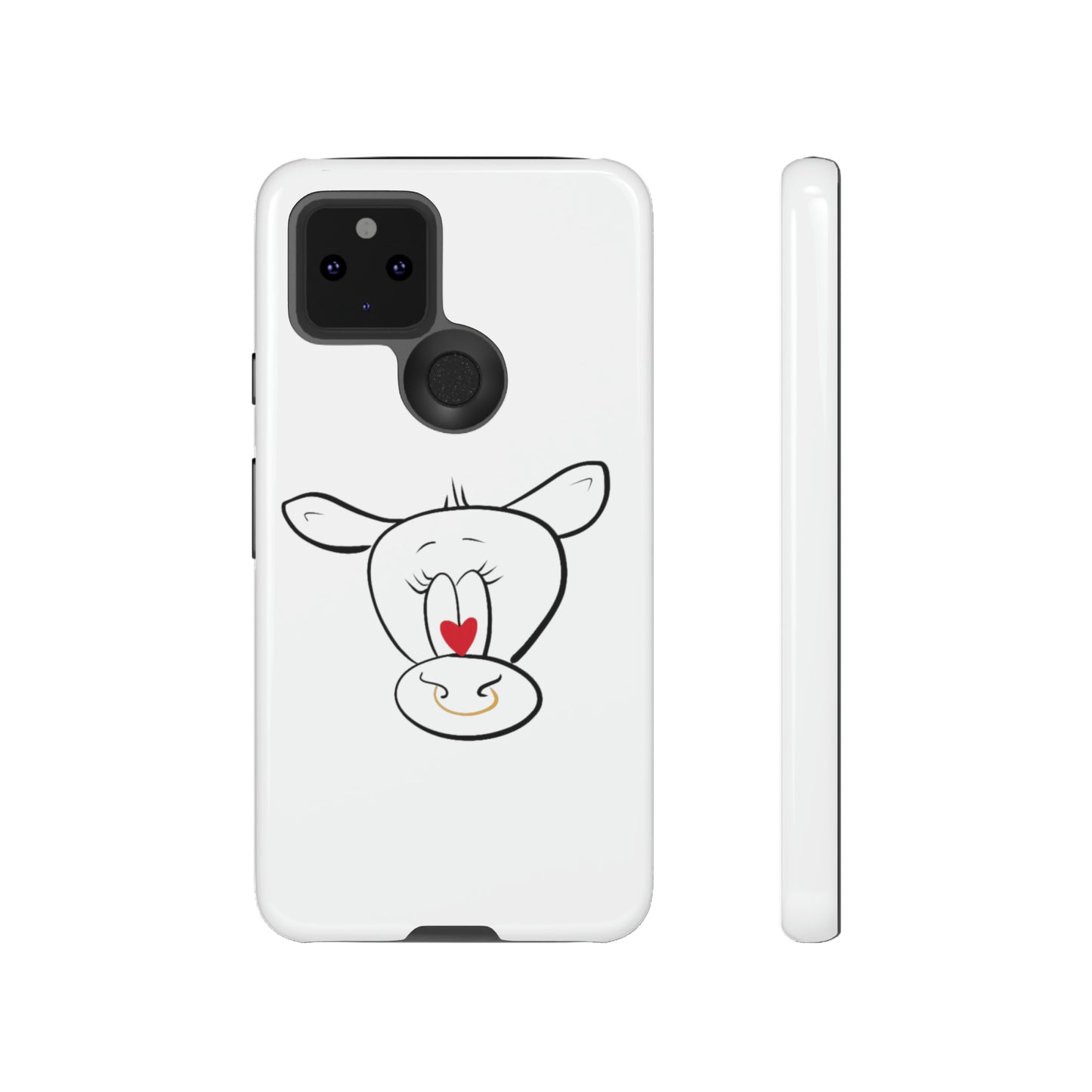 Quirky Cow Doodle Graphic Phone Case