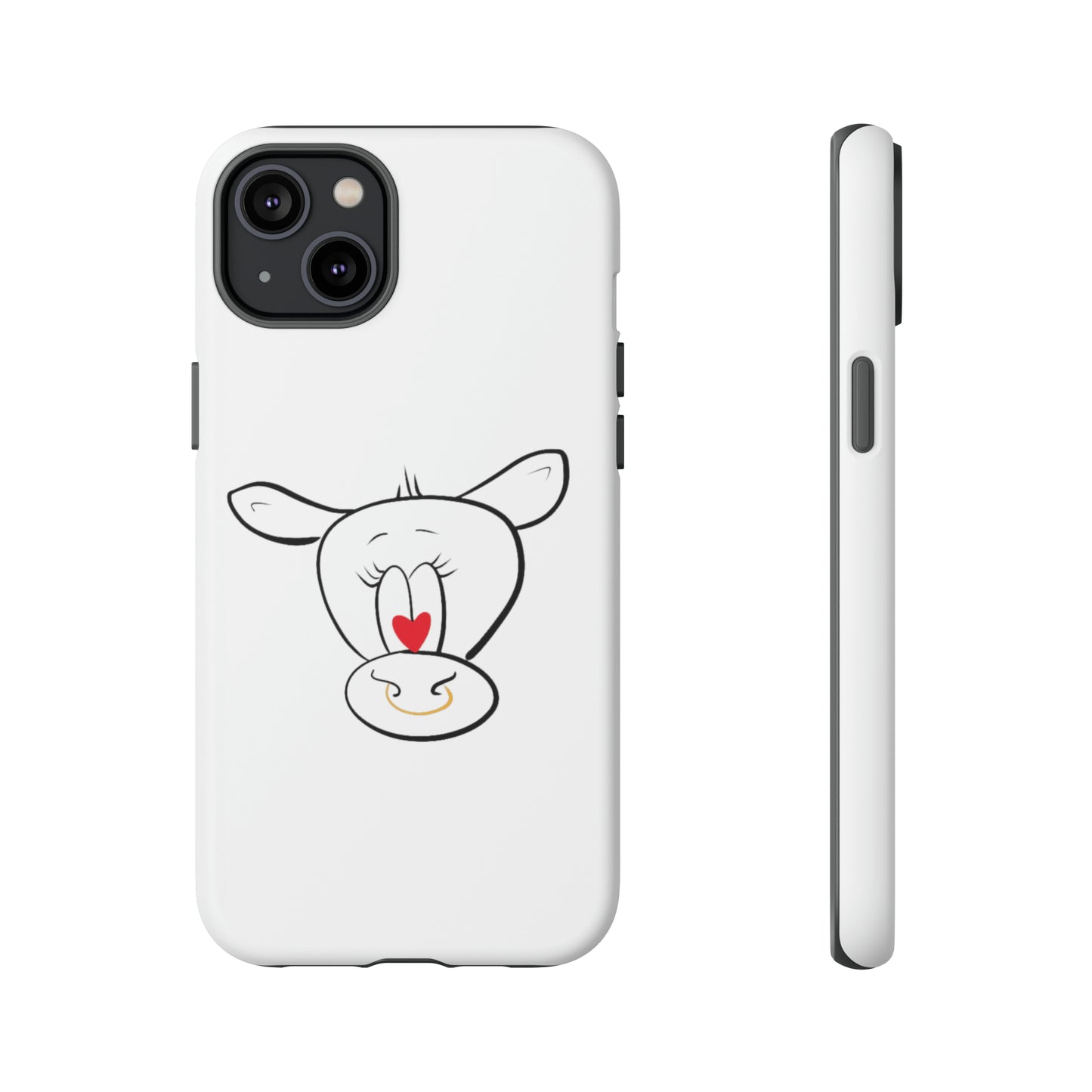 Quirky Cow Doodle Graphic Phone Case