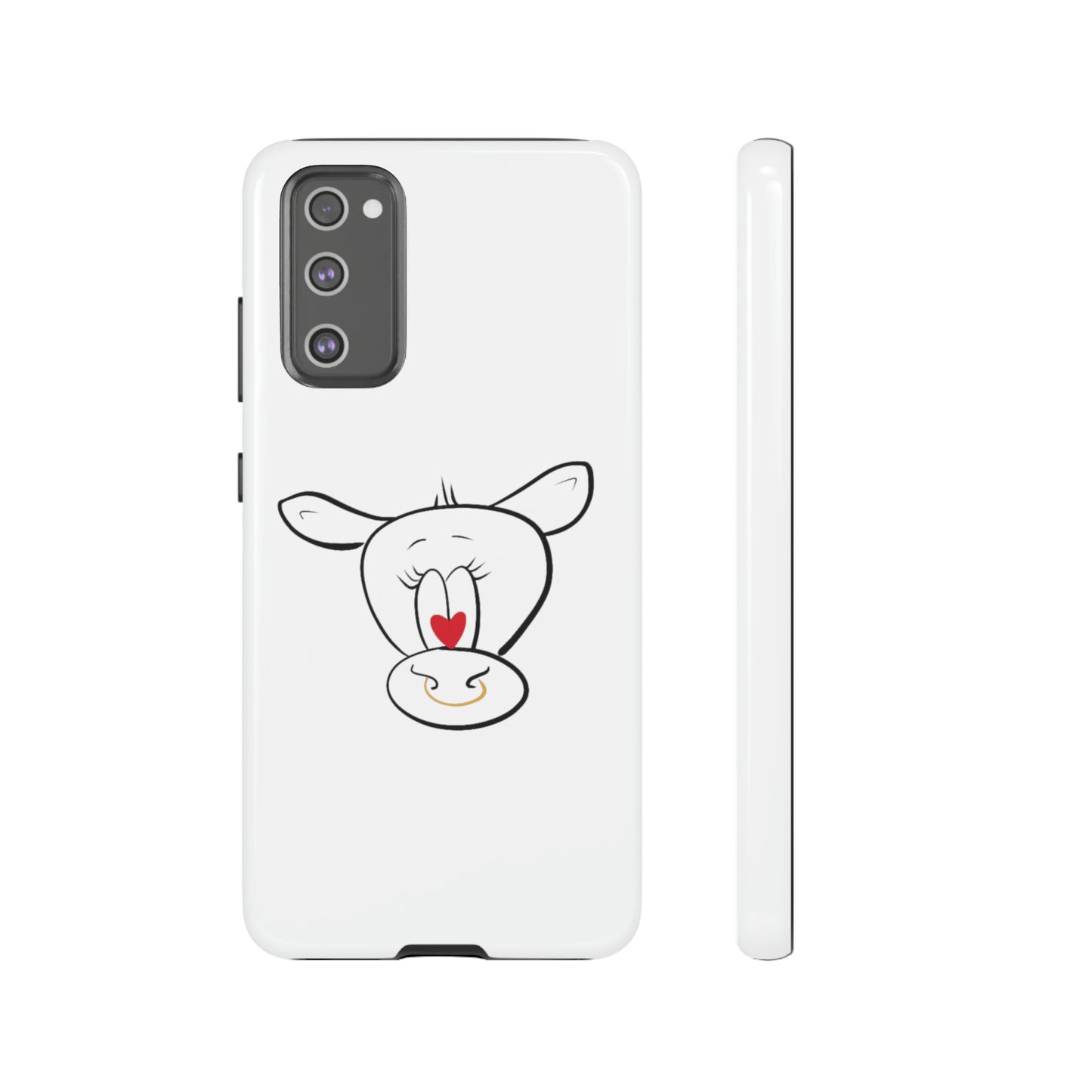 Quirky Cow Doodle Graphic Phone Case