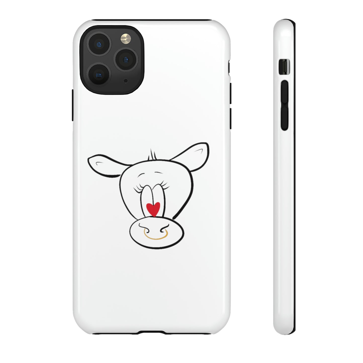 Quirky Cow Doodle Graphic Phone Case