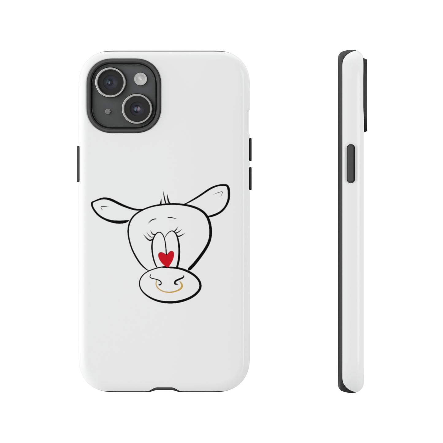 Quirky Cow Doodle Graphic Phone Case