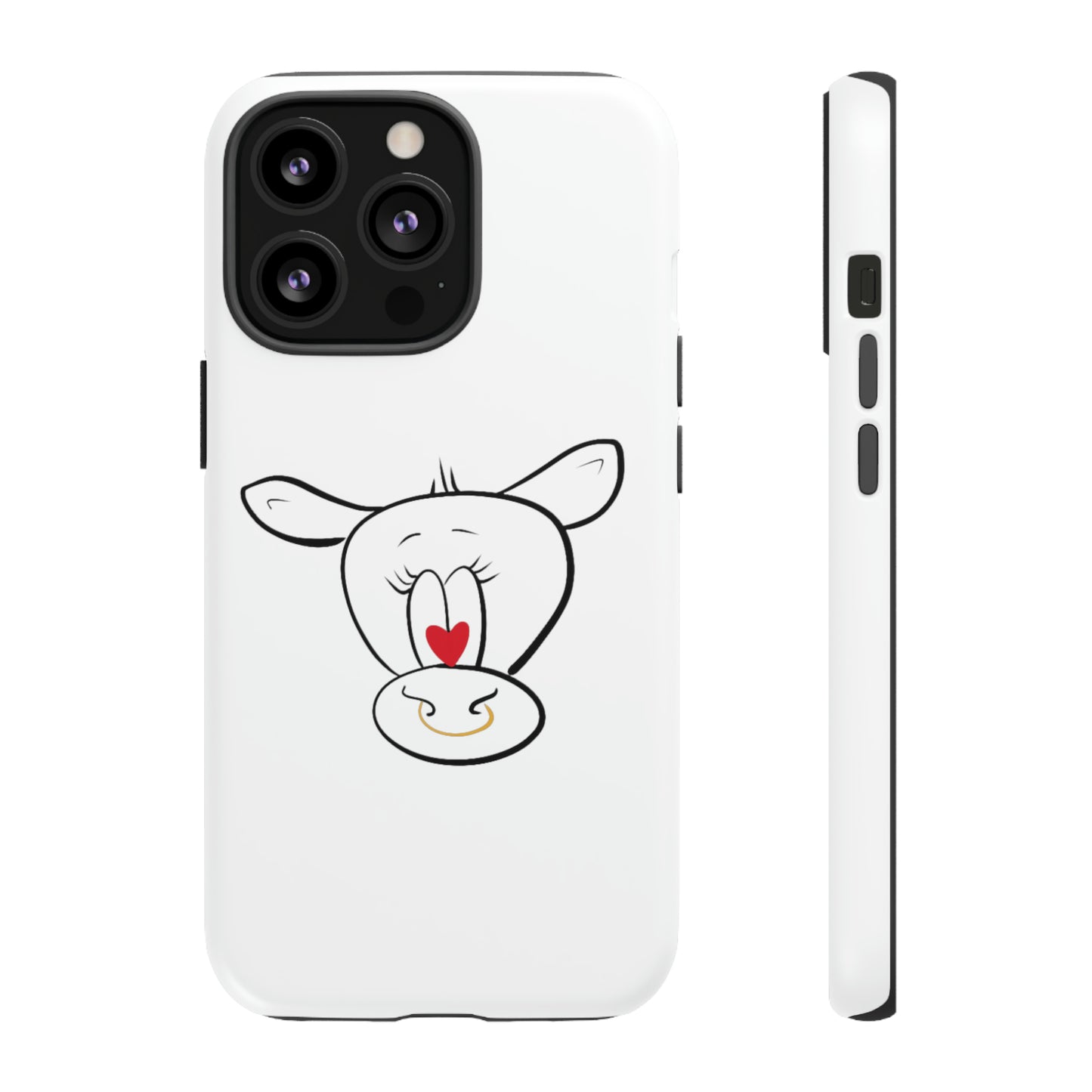 Quirky Cow Doodle Graphic Phone Case