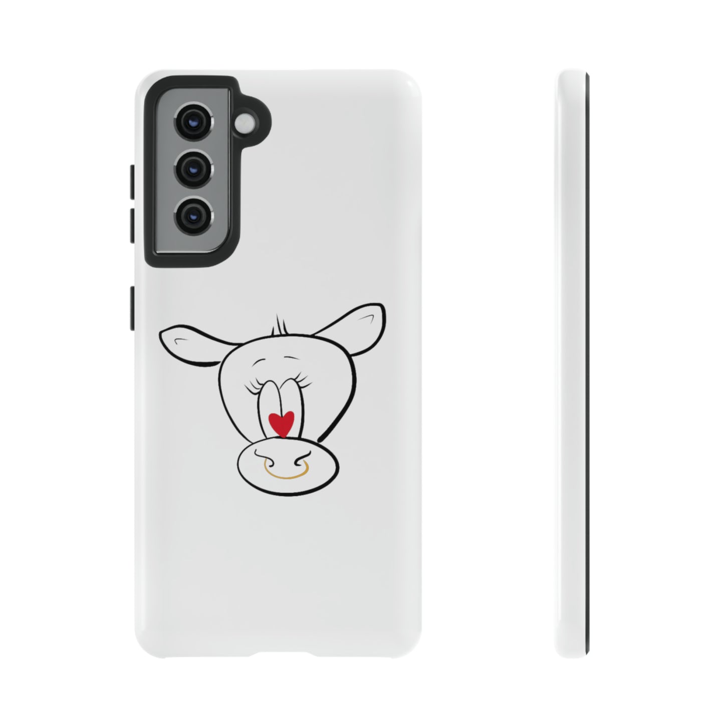 Quirky Cow Doodle Graphic Phone Case