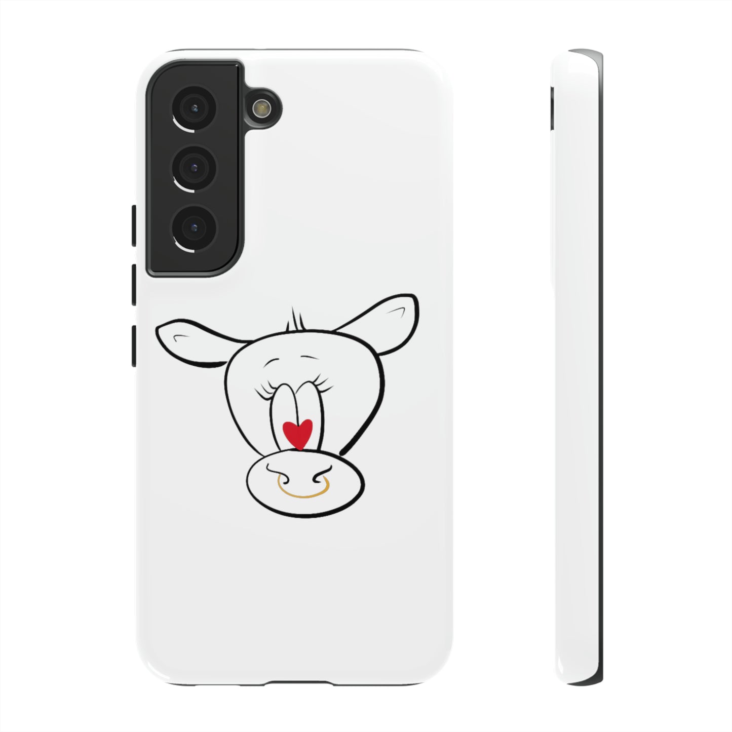 Quirky Cow Doodle Graphic Phone Case