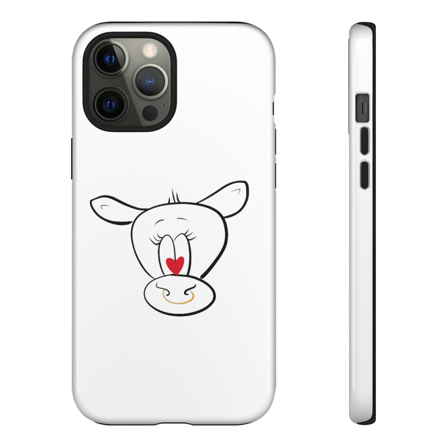 Quirky Cow Doodle Graphic Phone Case